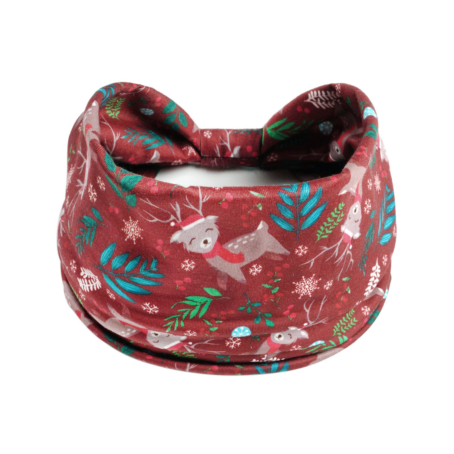 Christmas Pattern Knotted Sports Hair Bands Sweatband for Running Yoga