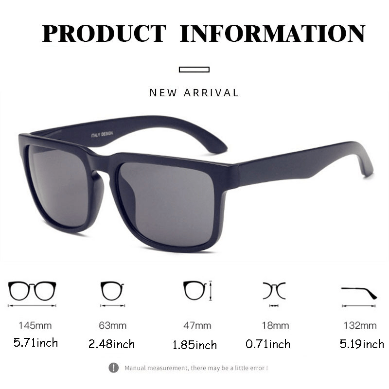 Men's Square Frame Sunglasses UV Protection