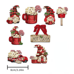 Wooden Santa Claus Hanging Decorations for Christmas Parties