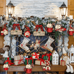 Wooden Santa Claus Hanging Decorations for Christmas Parties