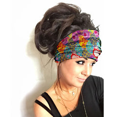 Vintage Flower Headband Yoga Bandana Hair Accessories