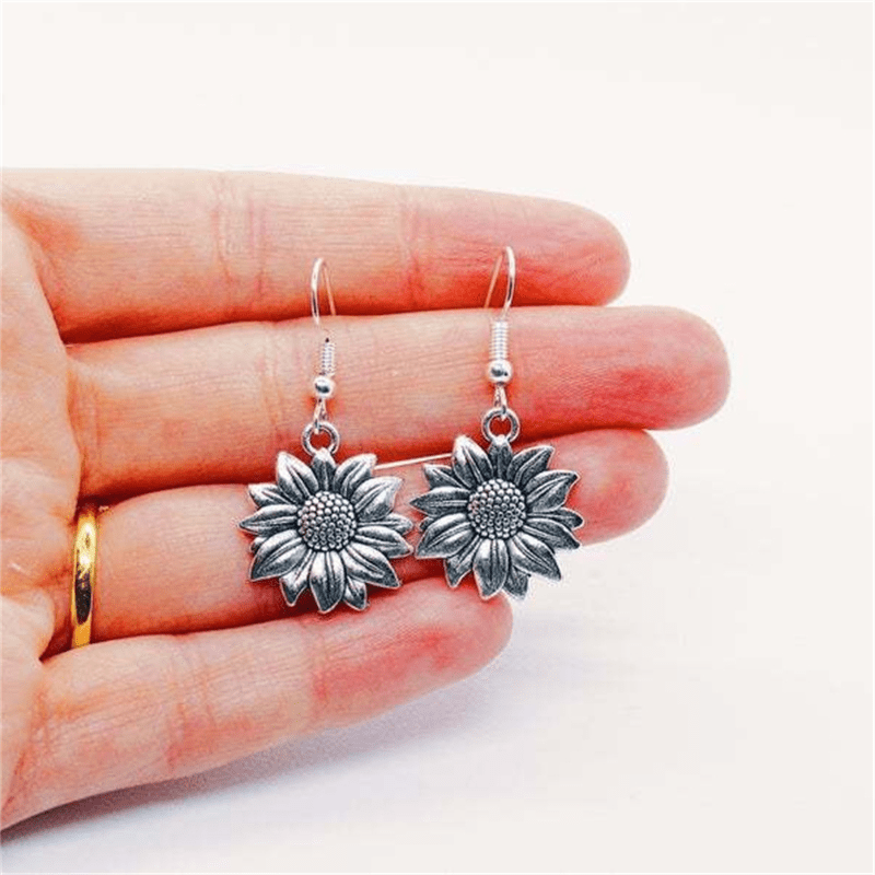 Vintage 3D Sunflower Daisy Earrings Gift For Women