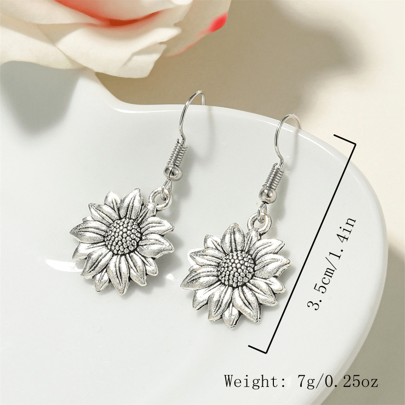 Vintage 3D Sunflower Daisy Earrings Gift For Women