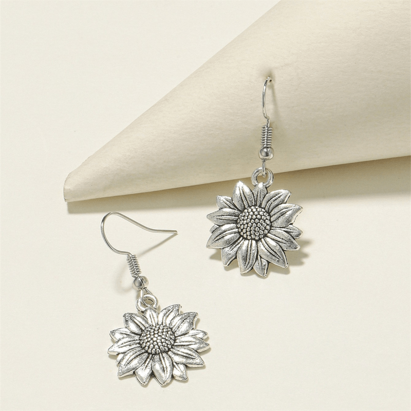 Vintage 3D Sunflower Daisy Earrings Gift For Women