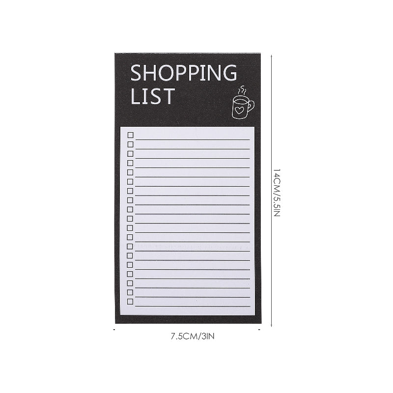 100pcs Grocery List Planner Notepad Magnetic Sticky Notes