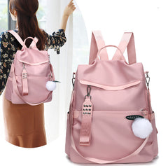 Anti Theft Large Capacity Preppy Backpack Oxford Durable Lightweight