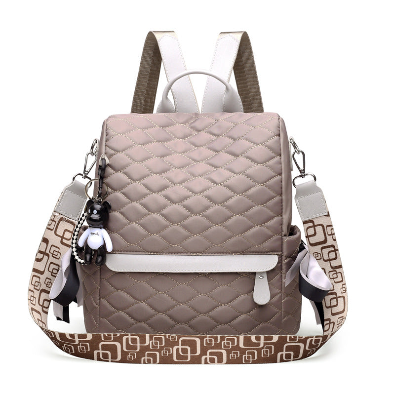 Quilted Anti Theft Large Capacity Preppy Backpack