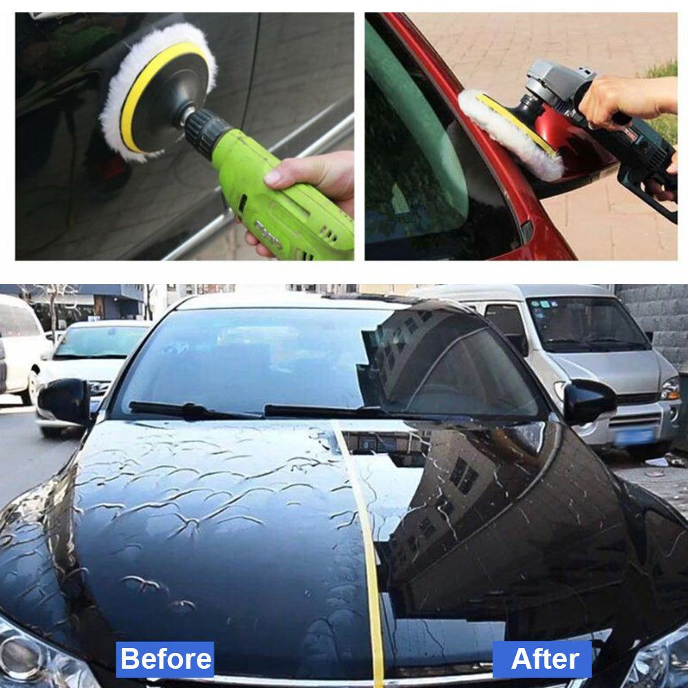 5pcs Car Polishing Pads Set 15 24 Cm Wool Buffing Pads Kit