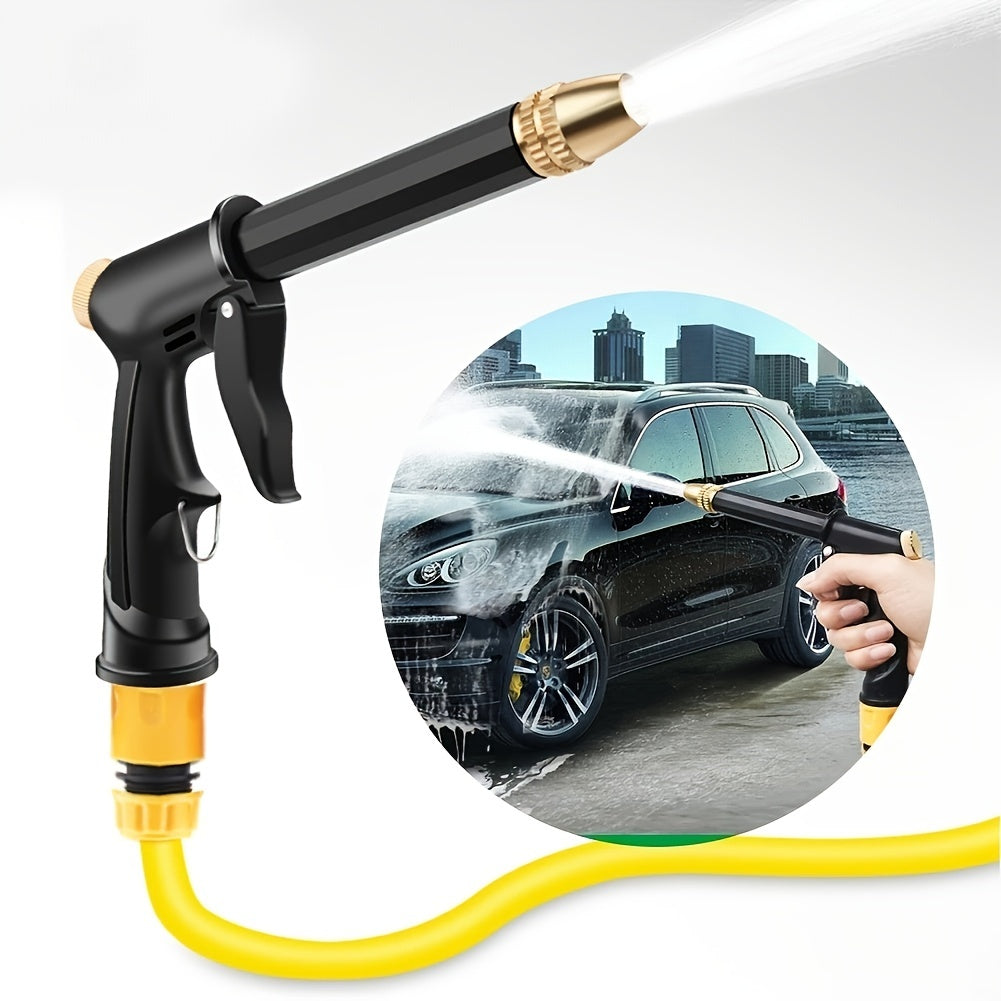 Portable High Pressure Water Hose Nozzle Spray - Adjustable Garden Hose Nozzle