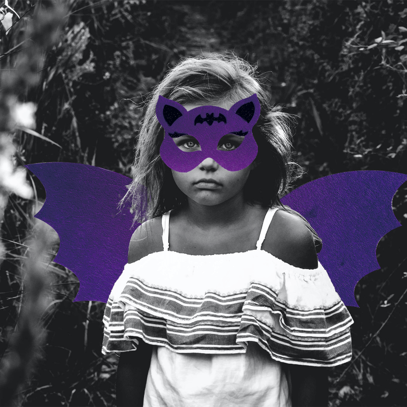 Halloween Children Party Bat Wing Mask Set Cosplay Props