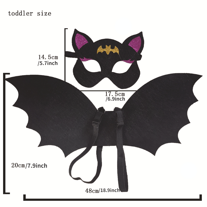 Halloween Children Party Bat Wing Mask Set Cosplay Props