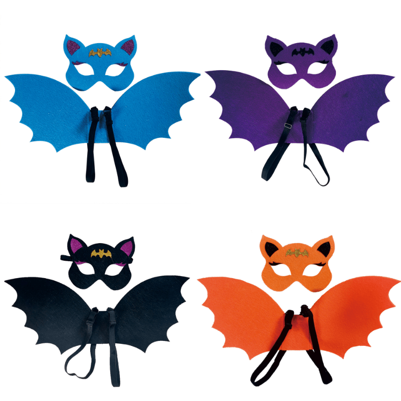 Halloween Children Party Bat Wing Mask Set Cosplay Props