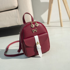 Sweet Bow Girls Children's Backpack PU Leather Bag