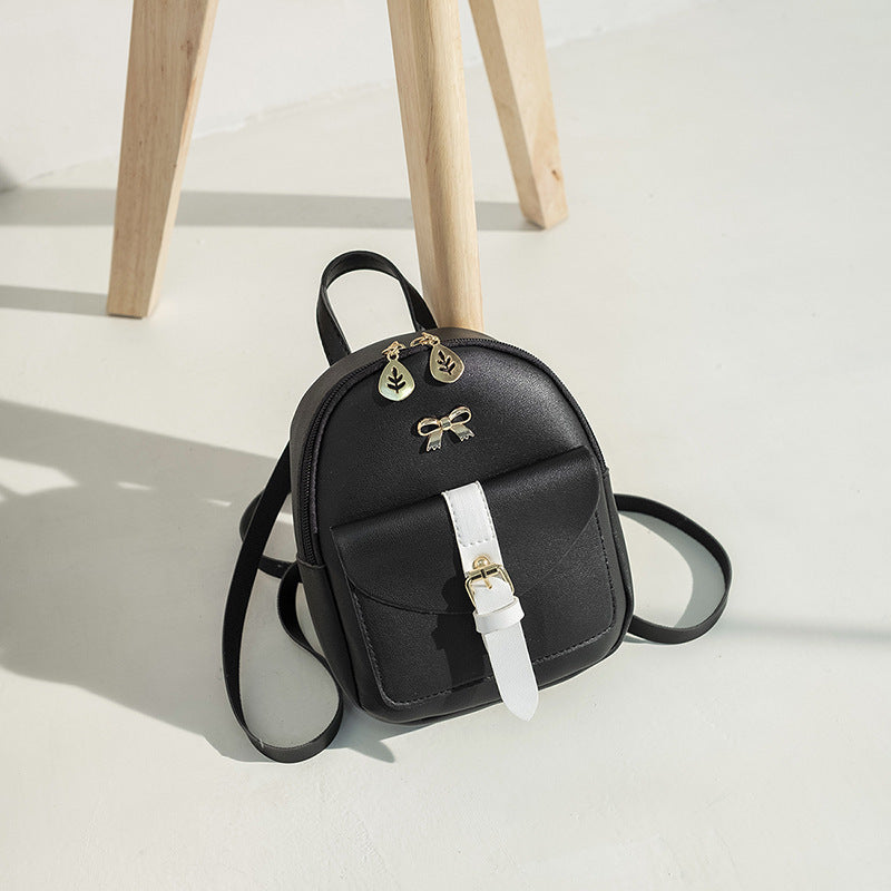 Sweet Bow Girls Children's Backpack PU Leather Bag