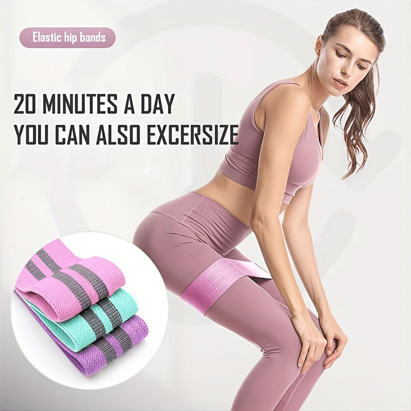 Non Slip Elastic Squat Resistance Band Yoga Stretch Belt For Hip Thigh Training