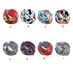Boho Printed Headband Knotted Hair Wrap Sweat Absorbing Elastic Hair Scarf