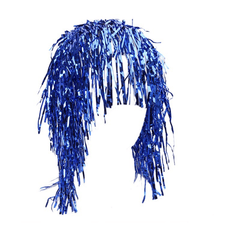 Flame Retardant Rain Silk Curtain Wig Props Colorful Hat