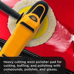 17 Wool Hook & Loop Buffing Pad for Automotive Marine Epoxies