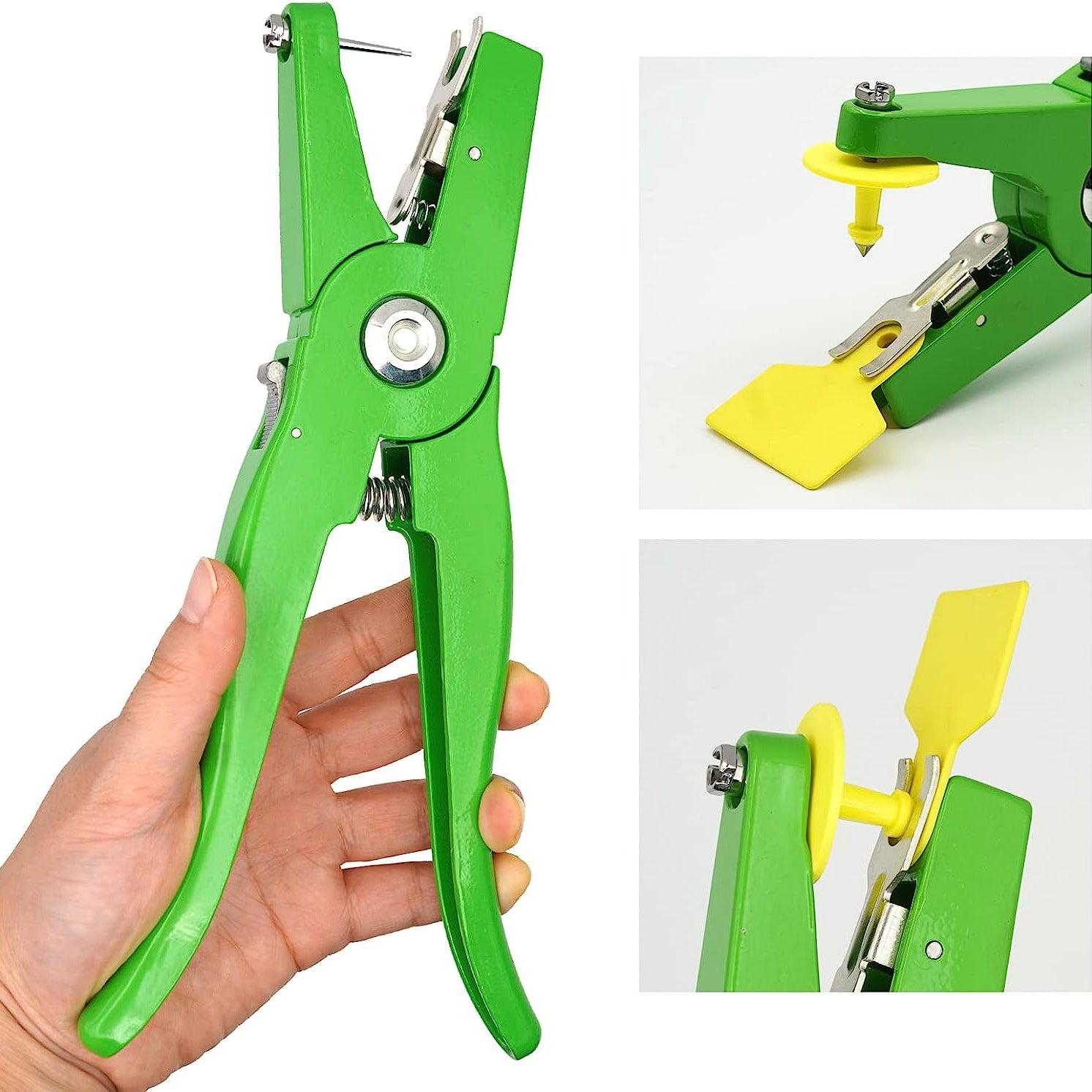 Livestock Ear Tag Pliers for Cattle Pig Goat Sheep Lamb Green