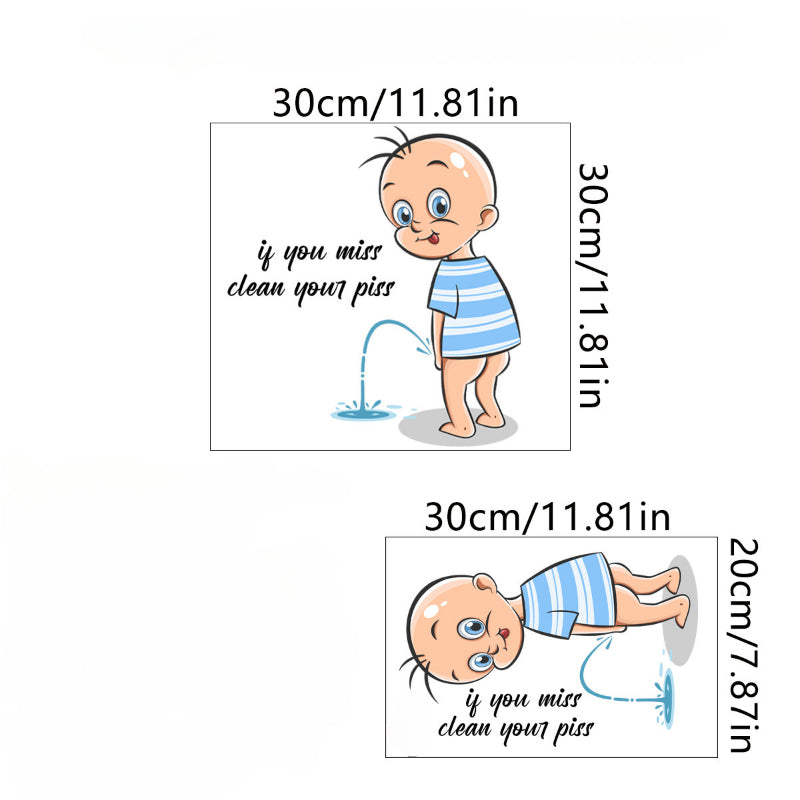 Baby Pee Guide Bathroom Toilet Stickers Wall Stickers