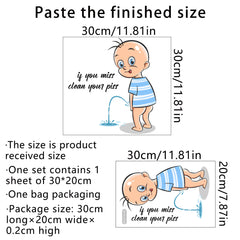 Baby Pee Guide Bathroom Toilet Stickers Wall Stickers