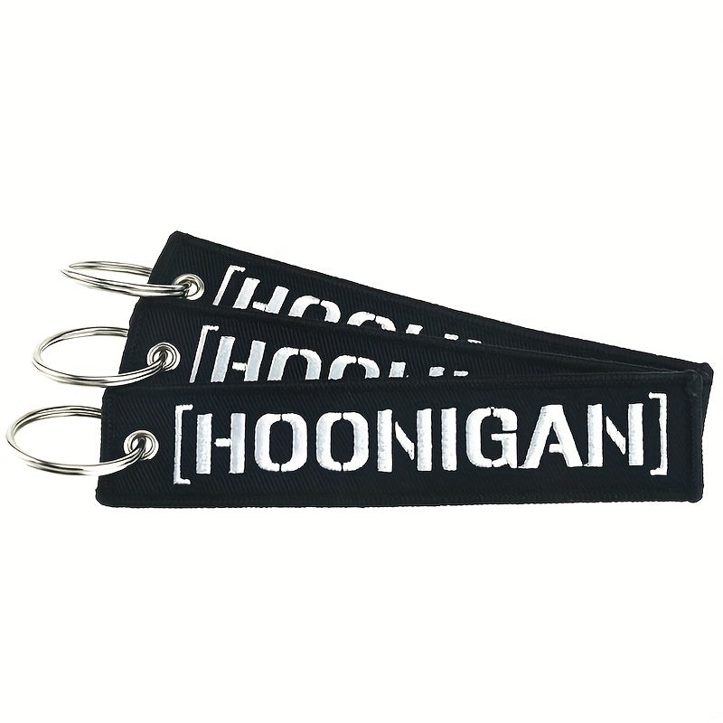 Racing Car Key Chain Embroidered Motorcycle Key Tag Small Gift Pendant