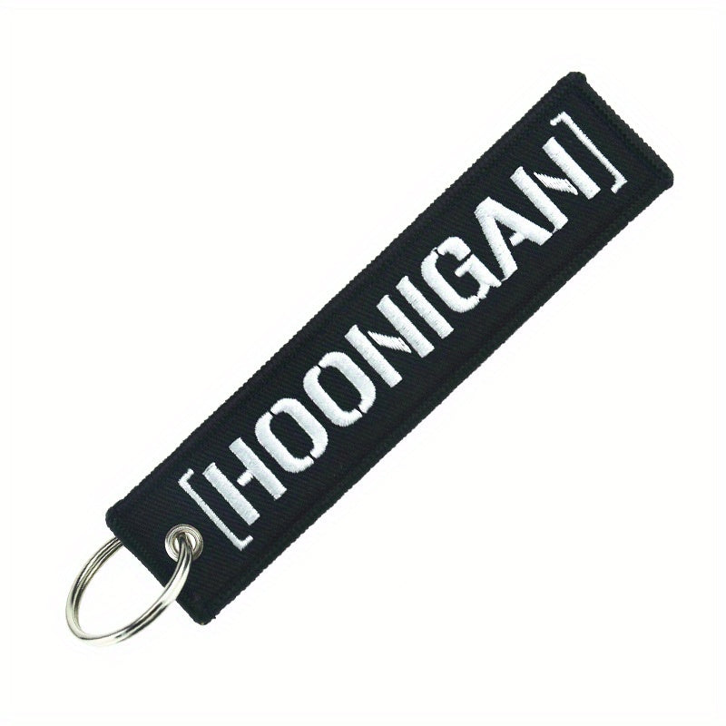 Racing Car Key Chain Embroidered Motorcycle Key Tag Small Gift Pendant