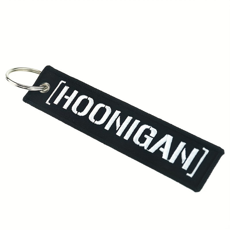 Racing Car Key Chain Embroidered Motorcycle Key Tag Small Gift Pendant