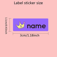 Personalized Name Tag Sticker Waterproof Labels School Office