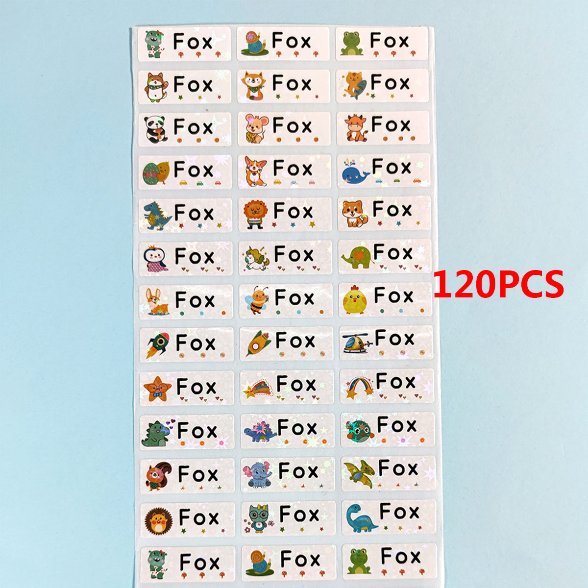 Custom Cartoon Name Stickers Waterproof School Labels