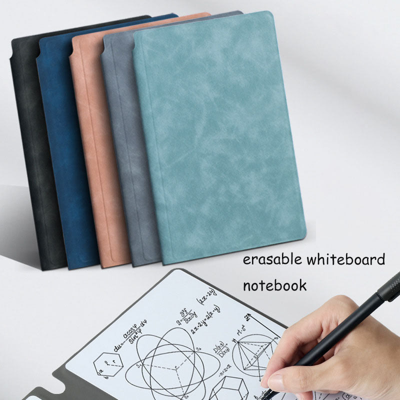 A5 Leather Whiteboard Notebook Notepad Erasable Handwriting Board