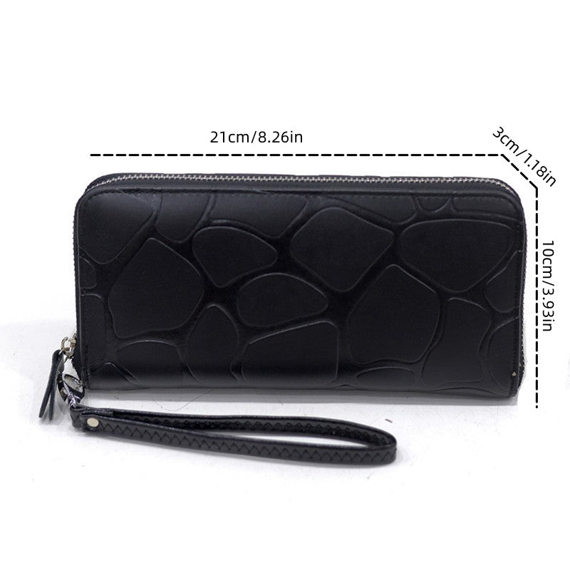 Stone Pattern Long Coin Purse Zipper Wallet