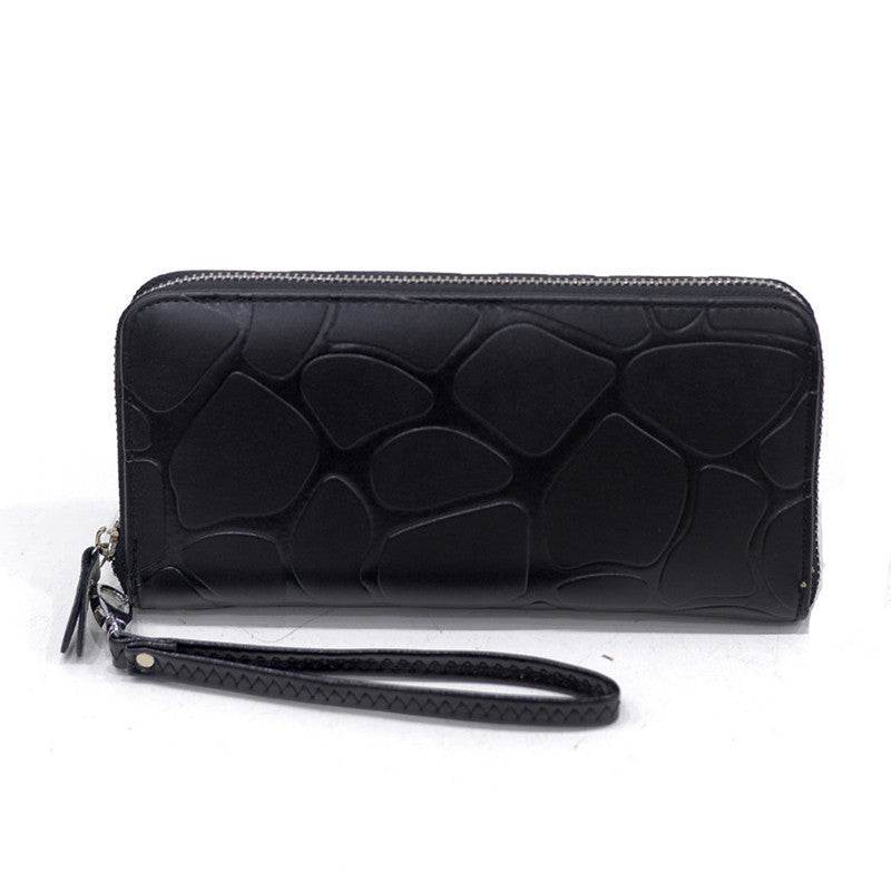 Stone Pattern Long Coin Purse Zipper Wallet