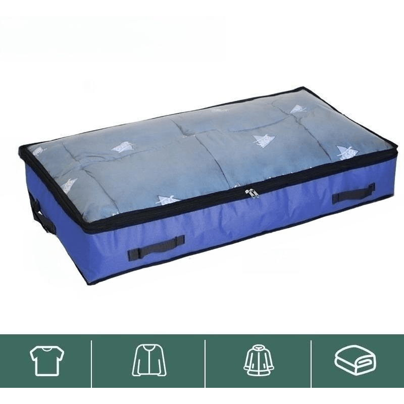Large Capacity Underbed Clothes Box with Clear Cover