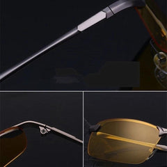 Night Vision Glasses Semi Rimless Sunglasses for Night Driving