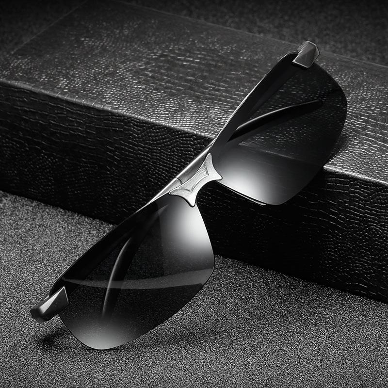 Night Vision Glasses Semi Rimless Sunglasses for Night Driving
