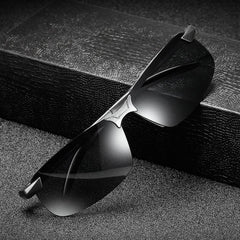 Night Vision Glasses Semi Rimless Sunglasses for Night Driving