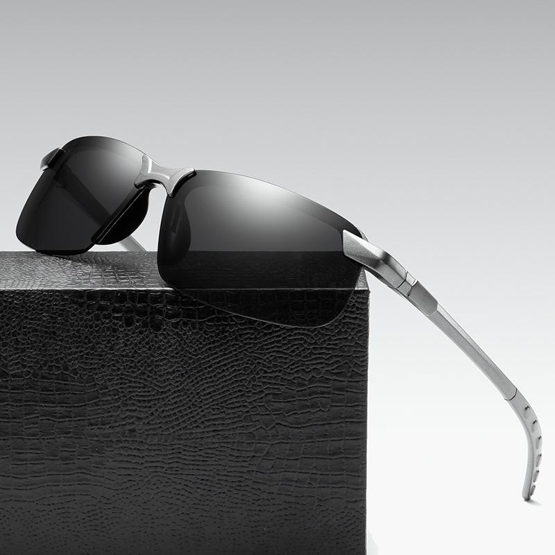 Night Vision Glasses Semi Rimless Sunglasses for Night Driving