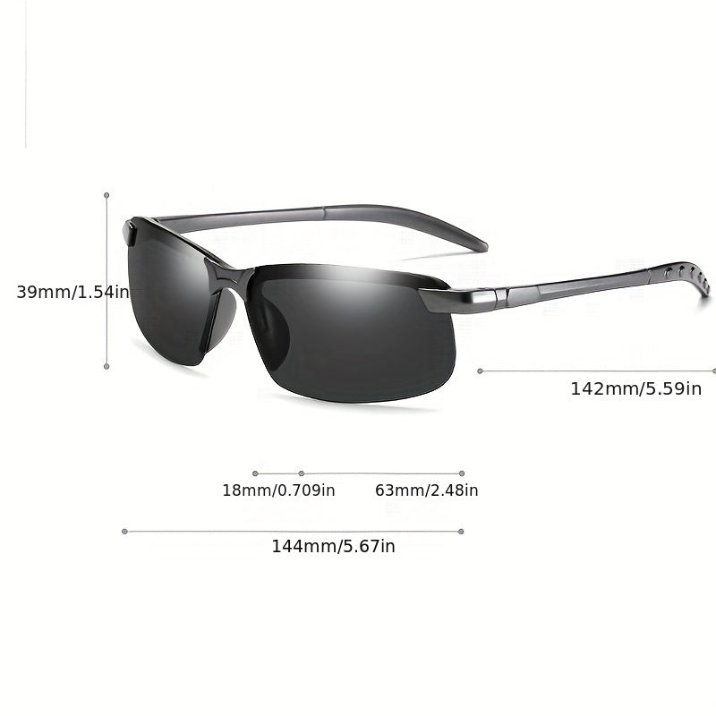 Night Vision Glasses Semi Rimless Sunglasses for Night Driving