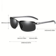 Night Vision Glasses Semi Rimless Sunglasses for Night Driving