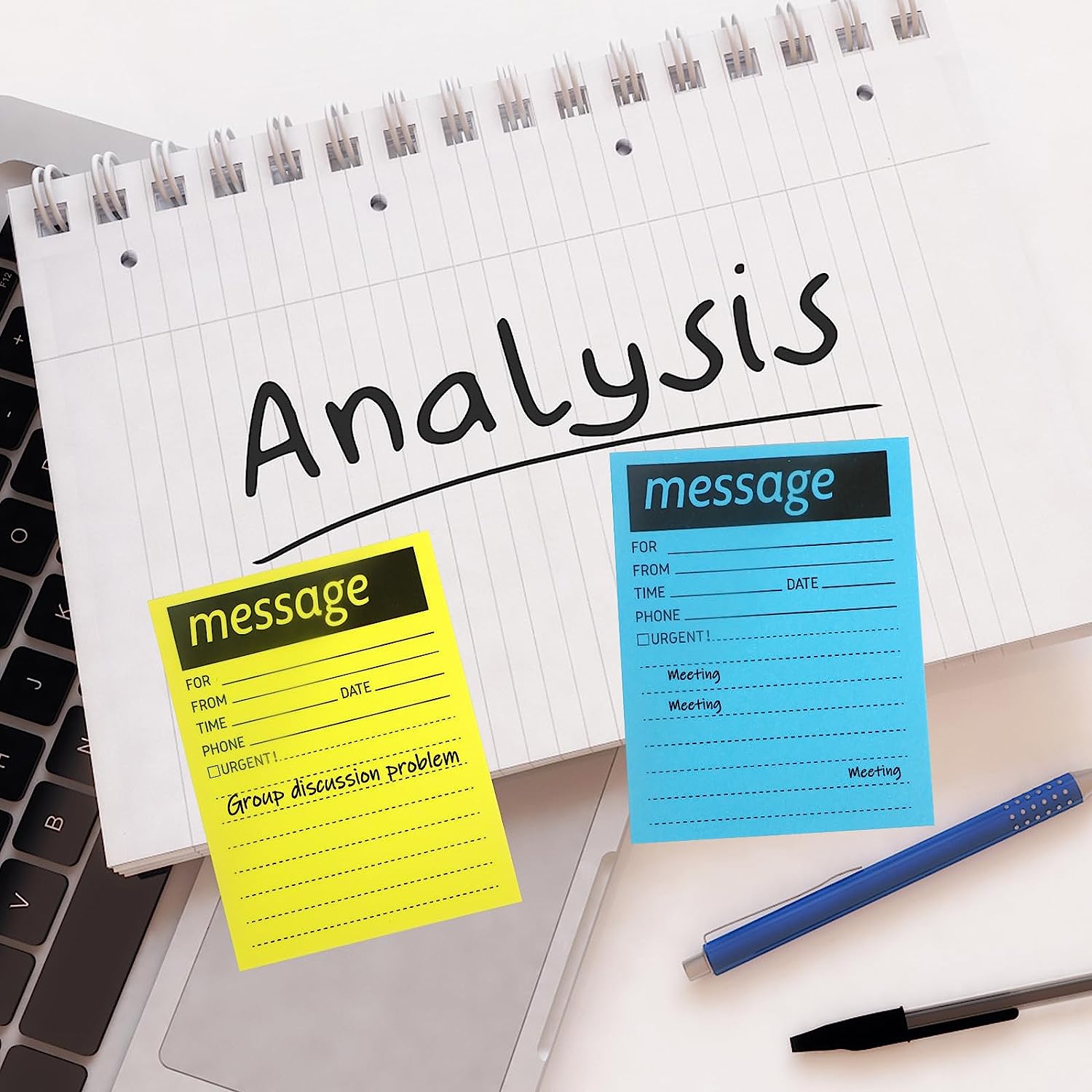 6 Pack Colored Lined Sticky Notes 10.16x12.7cm Phone Message Pad