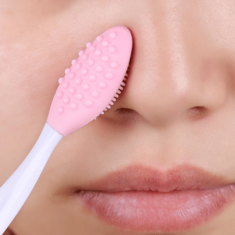 Silicone Nose & Head Brush Double Sided Soft Exfoliating DIY Facial Skin Care