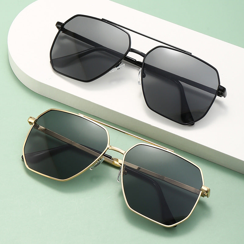 Polarized Aviator Sunglasses Night Driving Vintage Clam Mirro