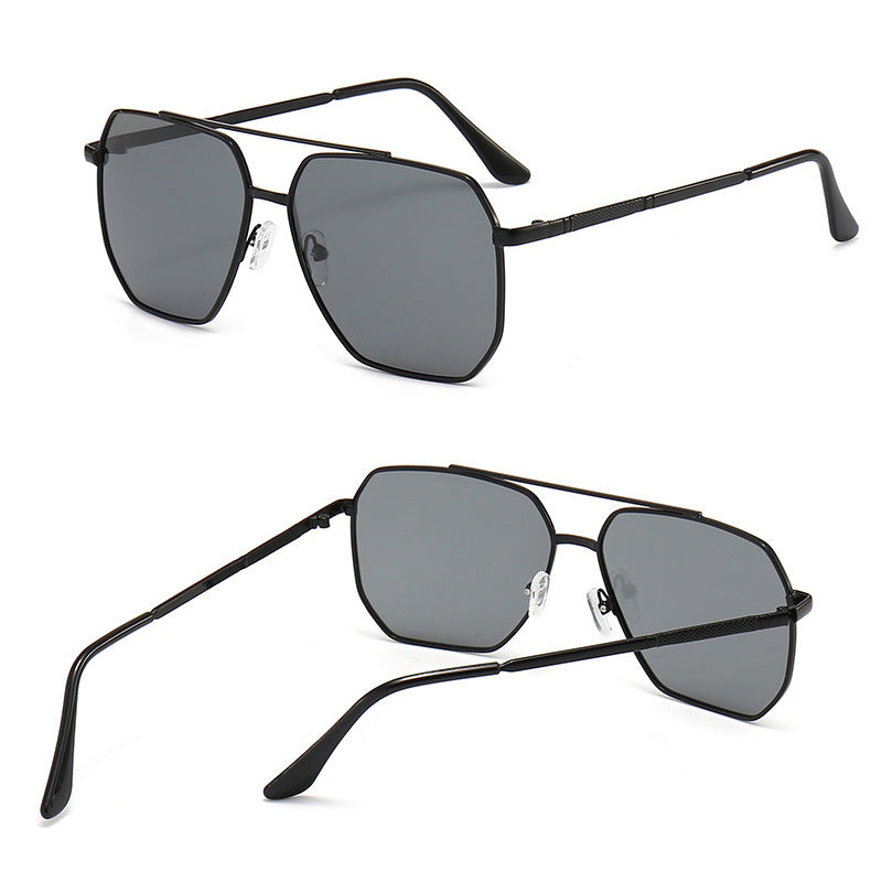 Polarized Aviator Sunglasses Night Driving Vintage Clam Mirro