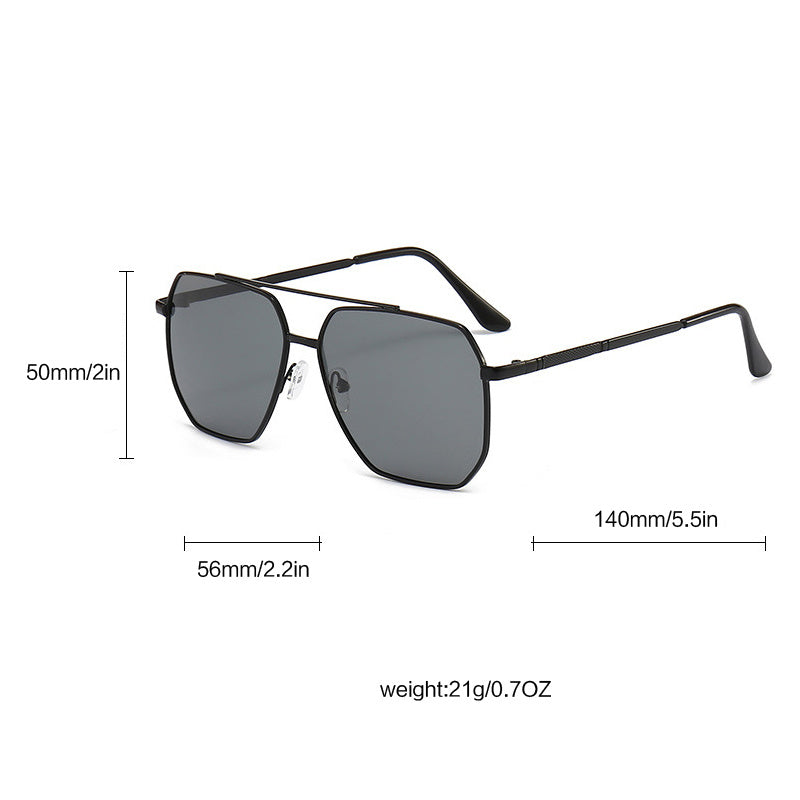 Polarized Aviator Sunglasses Night Driving Vintage Clam Mirro