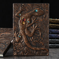 1pc Embossed Lizard A5 Hardcover Retro Notebook Journal Notepad