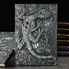 1pc Embossed Lizard A5 Hardcover Retro Notebook Journal Notepad