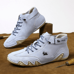 Solid Round Toe Walking Shoes Platform Wear Resistance Sneakers