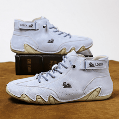 Solid Round Toe Walking Shoes Platform Wear Resistance Sneakers