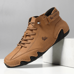 Solid Round Toe Walking Shoes Platform Wear Resistance Sneakers